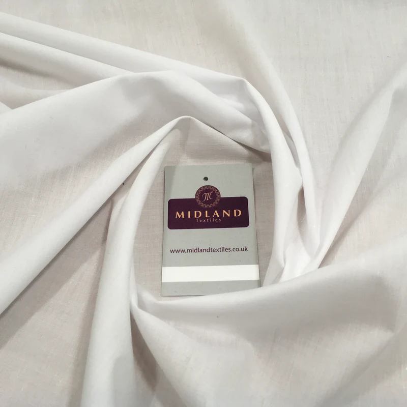 60" Wide Plain Polycotton Fabric - Premium Quality M2018