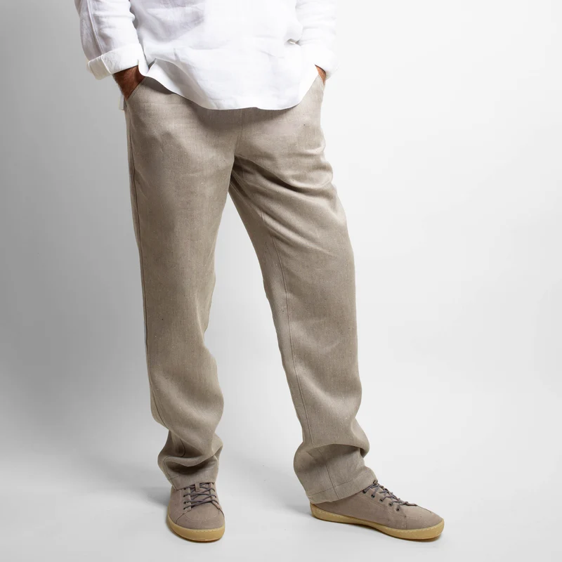 Herren-Leinenhose aus Bioleinen-Denim