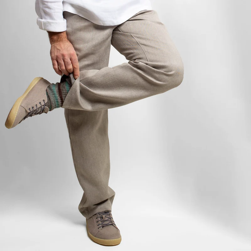 Herren-Leinenhose aus Bioleinen-Denim
