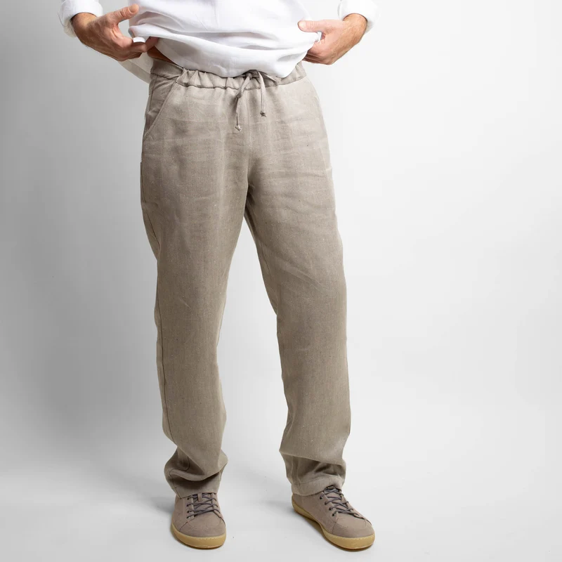 Herren-Leinenhose aus Bioleinen-Denim