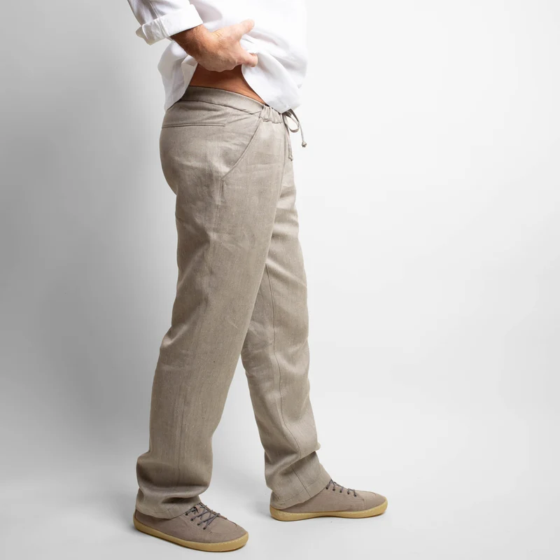 Herren-Leinenhose aus Bioleinen-Denim