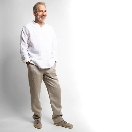Herren-Leinenhose aus Bioleinen-Denim