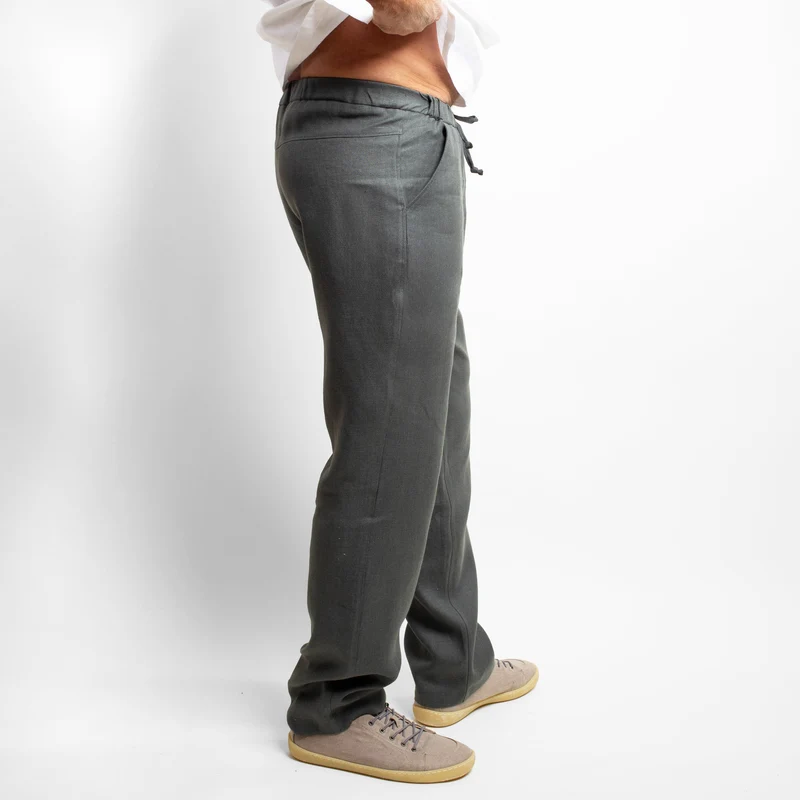Herren-Leinenhose | Anthrazit