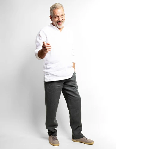 Herren-Leinenhose | Anthrazit