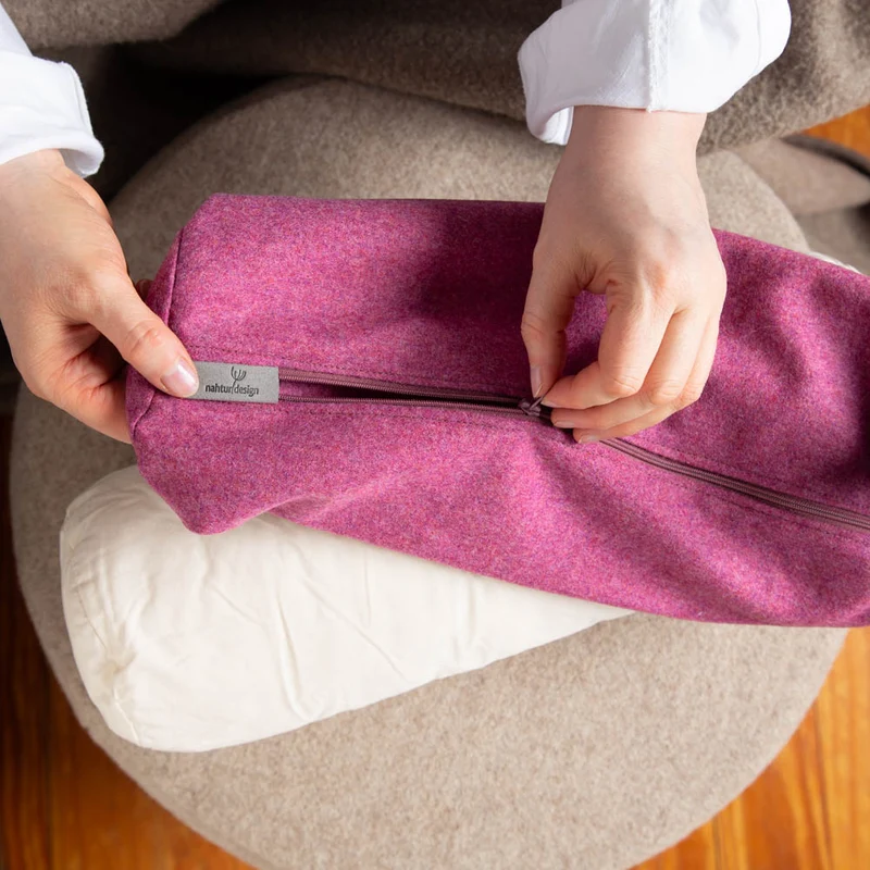 Bezug für Nackenrolle | Merino-Feinloden