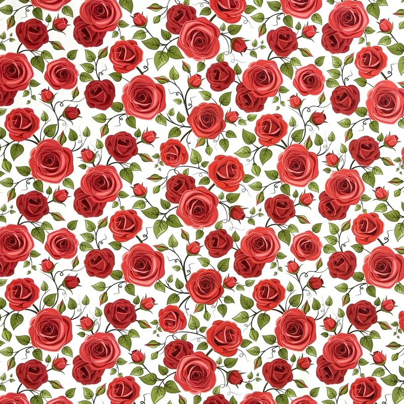 Wachstuch Tischdecke K138A rote Rosen auf weiss eckig rund oval