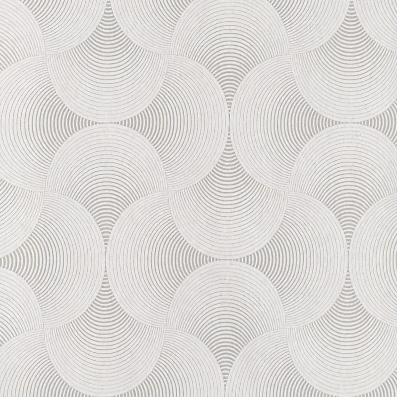 Jacquard Tischdecke aus beschichteter Baumwolle mit Fleckenschutz CINTRA GRIS Kreise abstrakt eckig rund oval