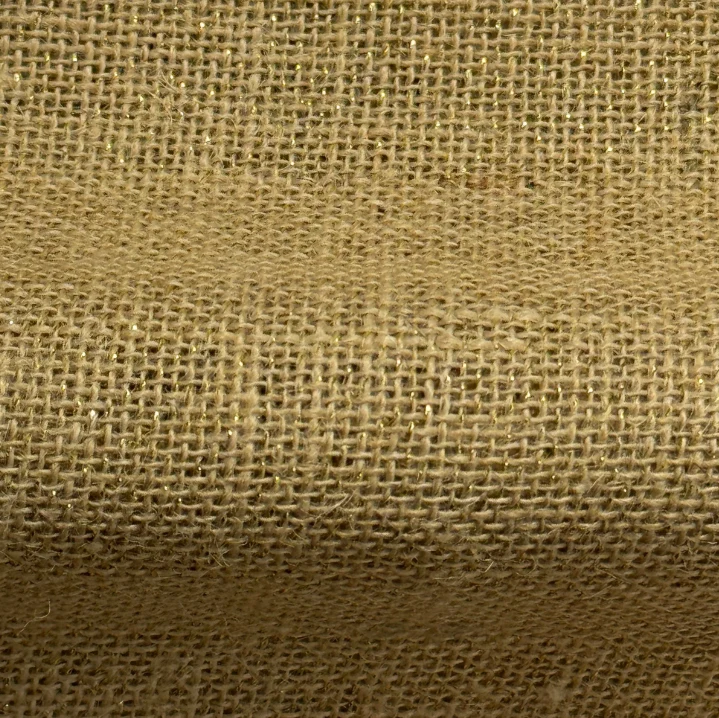 Lurex Gold Hessian Jute Fabric – Sparkle Finish 135cm wide M1973-1