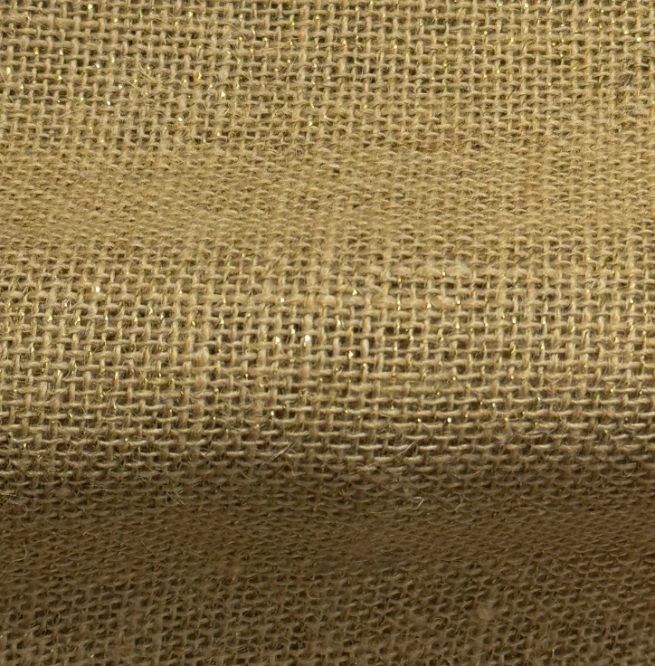 Lurex Gold Hessian Jute Fabric – Sparkle Finish 135cm wide M1973-1