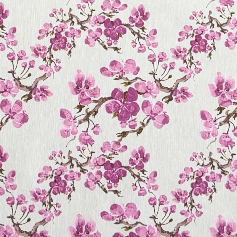 Jacquard Tischdecke aus beschichteter Baumwolle mit Fleckenschutz JQ1425 Kirschblüten eckig rund oval
