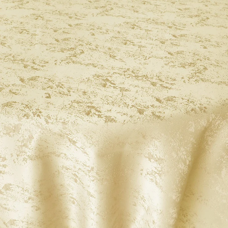 Jacquard Tischdecke Granit champagner rund