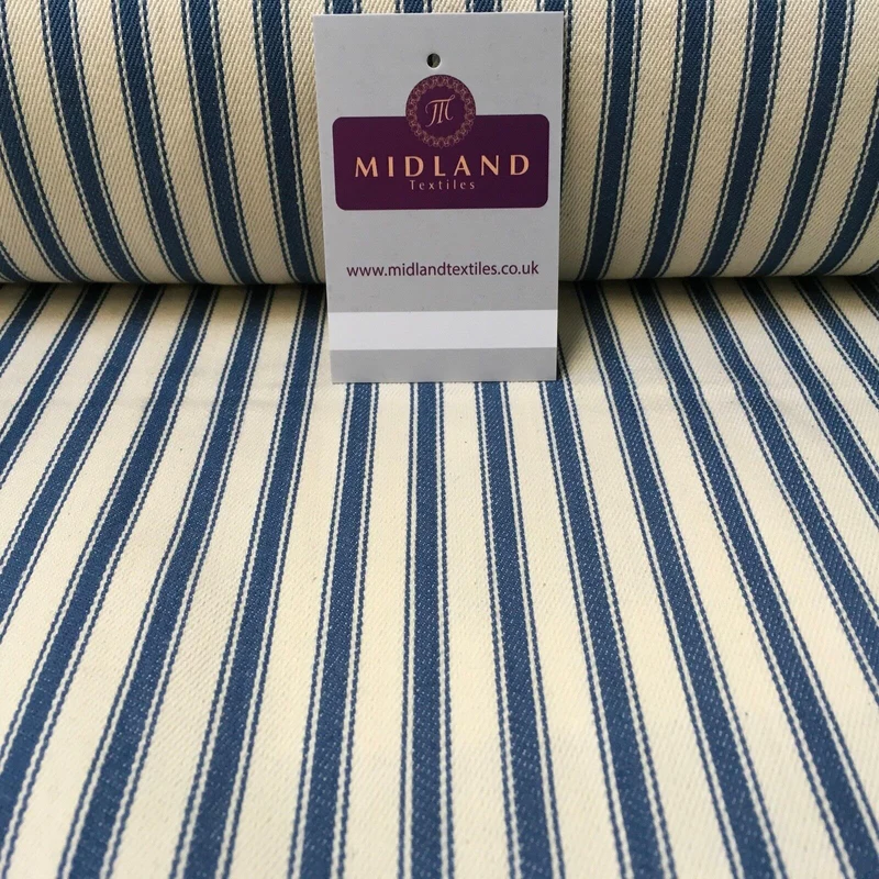 100% Cotton Canvas Ticking Stripe Fabric 54" Wide M1040