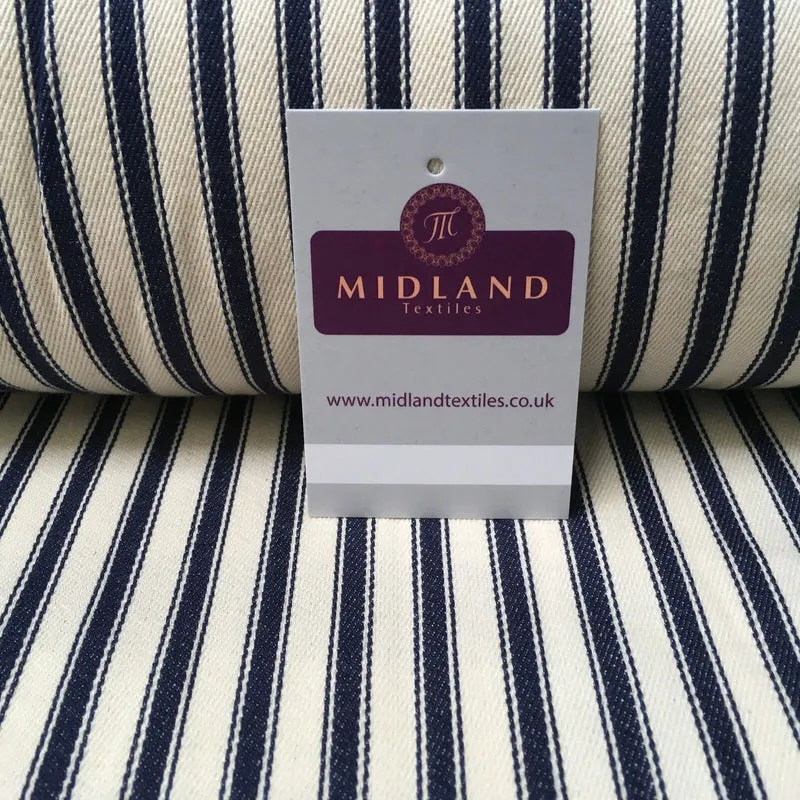 100% Cotton Canvas Ticking Stripe Fabric 54" Wide M1040