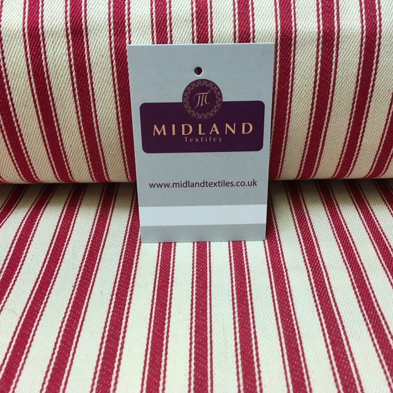100% Cotton Canvas Ticking Stripe Fabric 54" Wide M1040