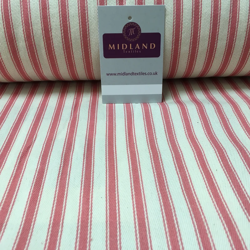 100% Cotton Canvas Ticking Stripe Fabric 54" Wide M1040