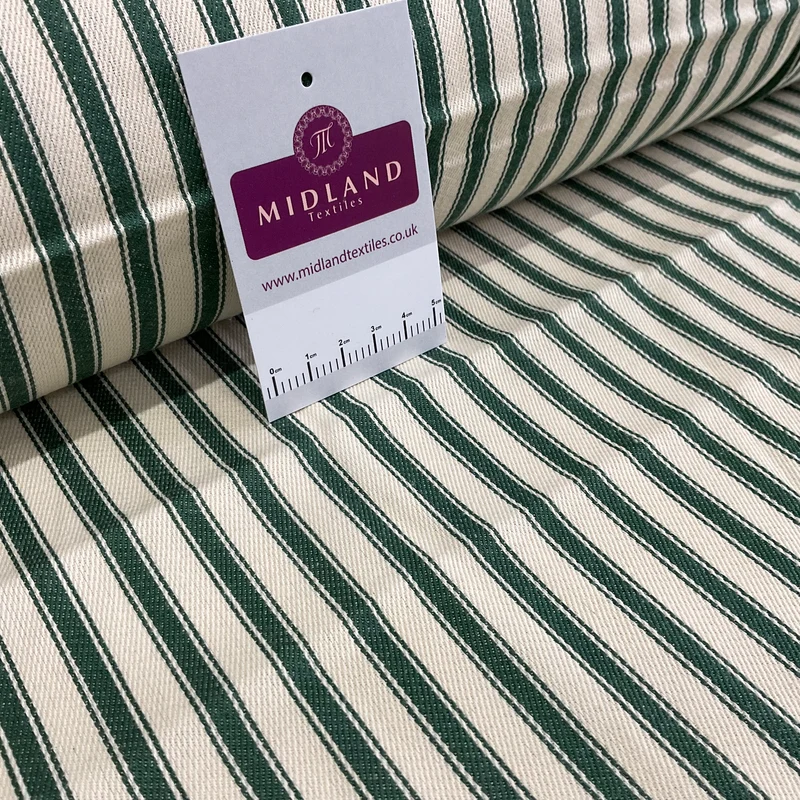100% Cotton Canvas Ticking Stripe Fabric 54" Wide M1040