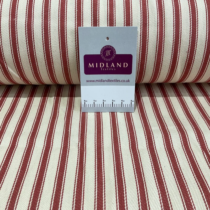 100% Cotton Canvas Ticking Stripe Fabric 54" Wide M1040
