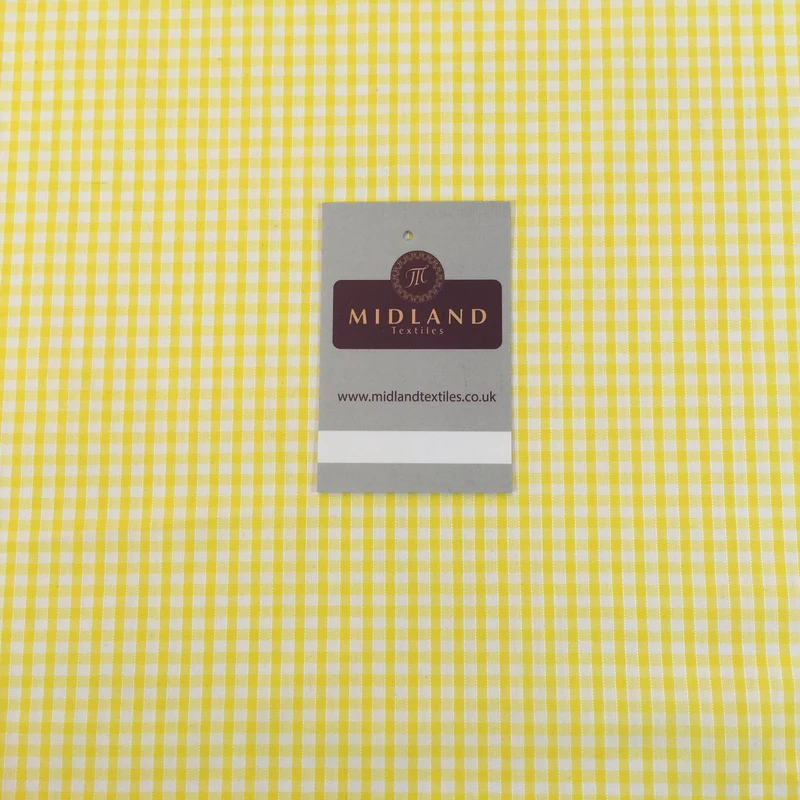 30m Roll 1/8" Gingham Polycotton Fabric 44" Dress Craft M23 Midtex