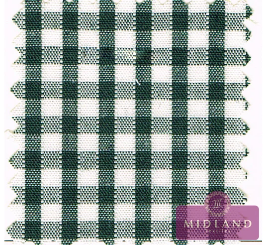 30m Roll 1/8" Gingham Polycotton Fabric 44" Dress Craft M23 Midtex