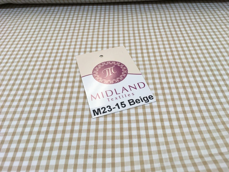 30m Roll 1/8" Gingham Polycotton Fabric 44" Dress Craft M23 Midtex