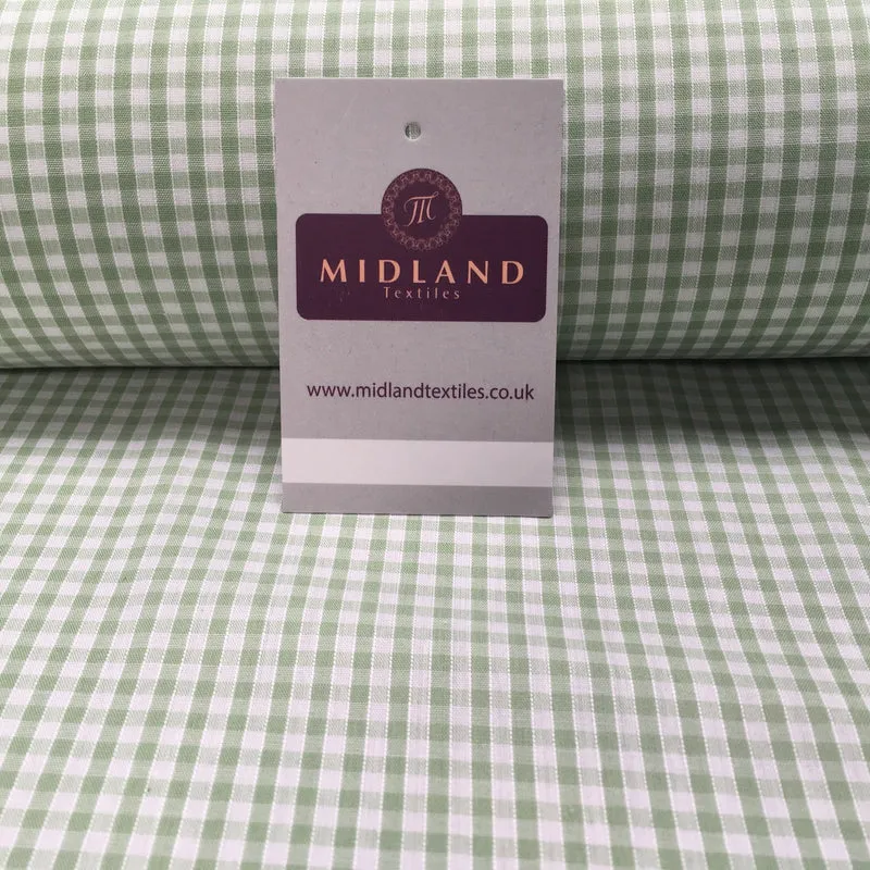 30m Roll 1/8" Gingham Polycotton Fabric 44" Dress Craft M23 Midtex