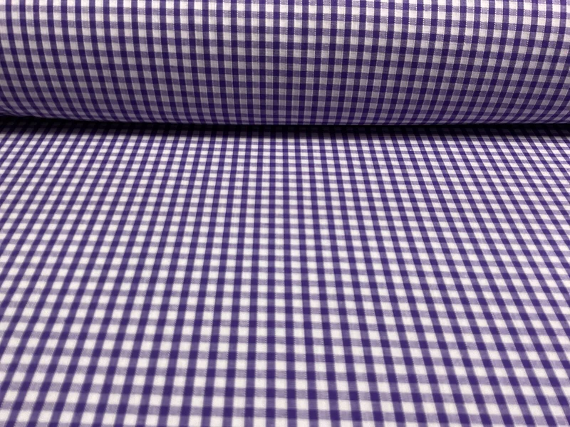 30m Roll 1/8" Gingham Polycotton Fabric 44" Dress Craft M23 Midtex