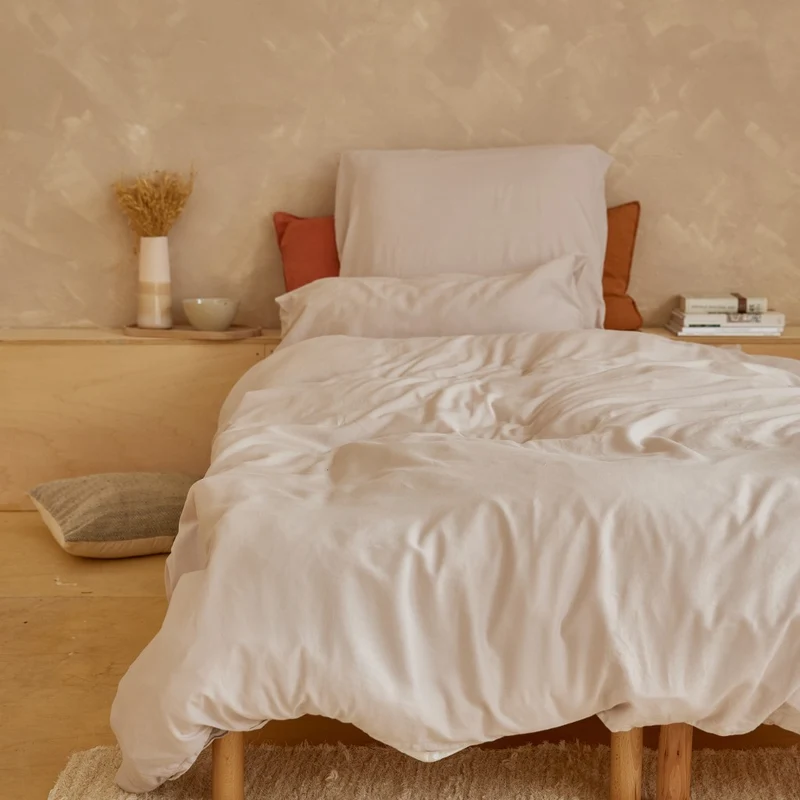 Baumwollsatin Kissenbezug in Taupe - Ceu Muted Clay