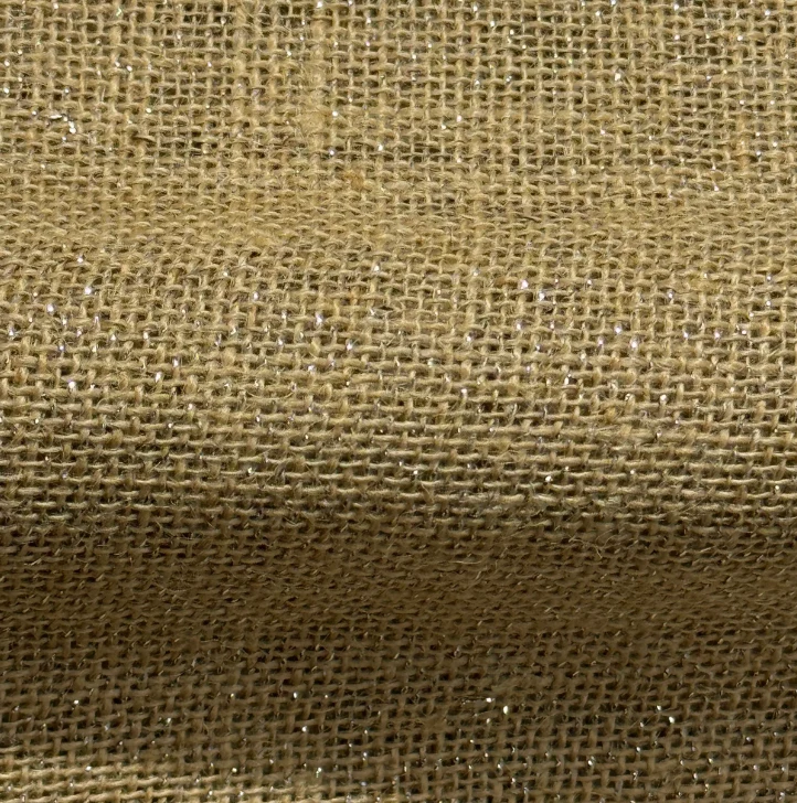 Lurex Silver Hessian Jute Fabric – Sparkle Finish 135cm wide M1973-2