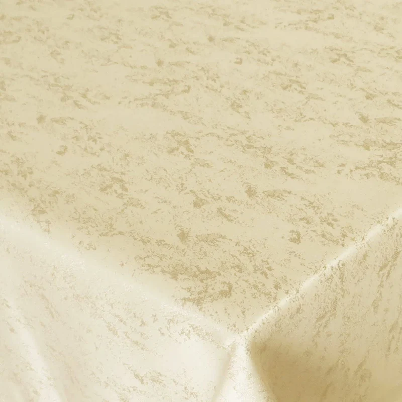 Jacquard Tischdecke Granit champagner eckig