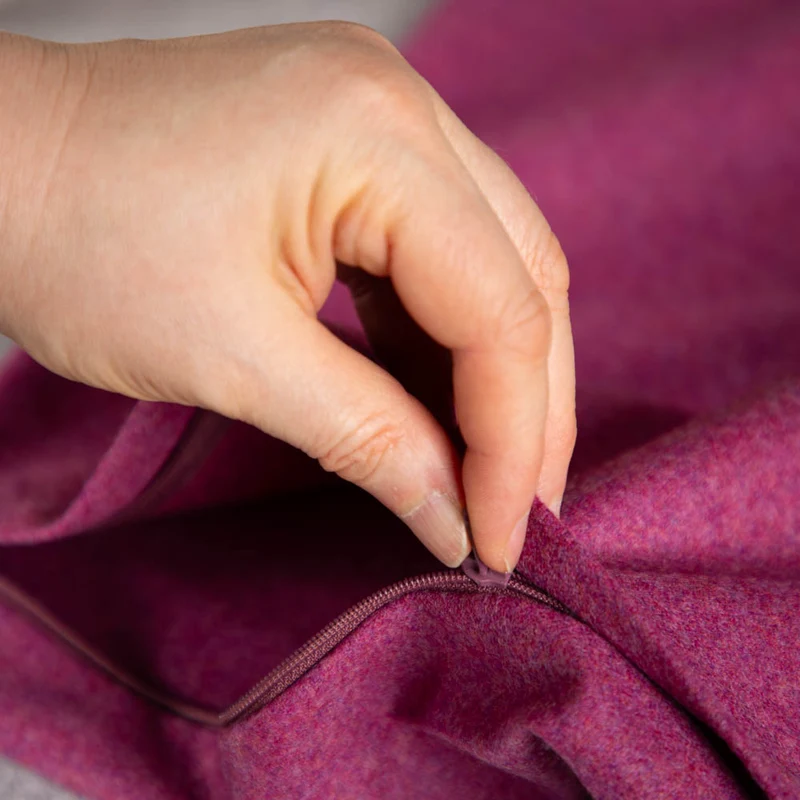 Kissenhülle aus Merino-Feinloden | 100 % Schurwolle