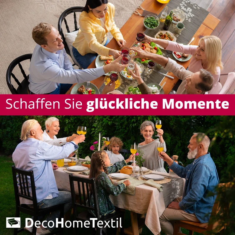 Miami Tischläufer Sunrise Floral grau