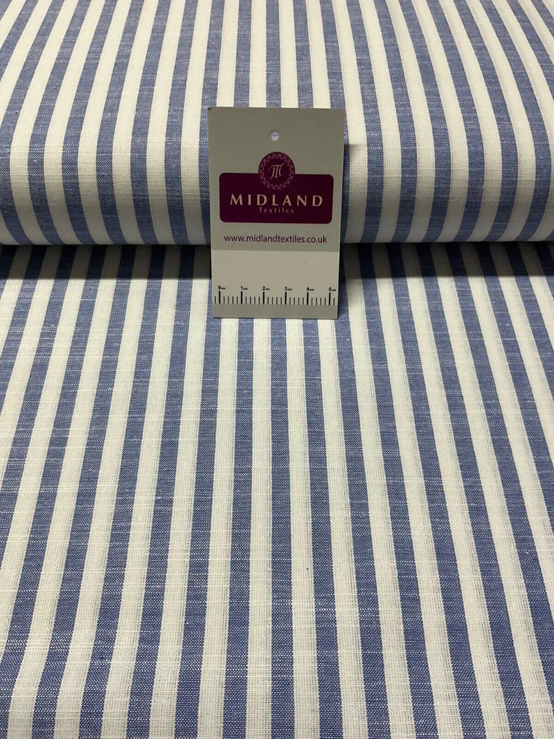 Blue Cotton Yarn Dyed Stipped stripe Dress Fabric M1877