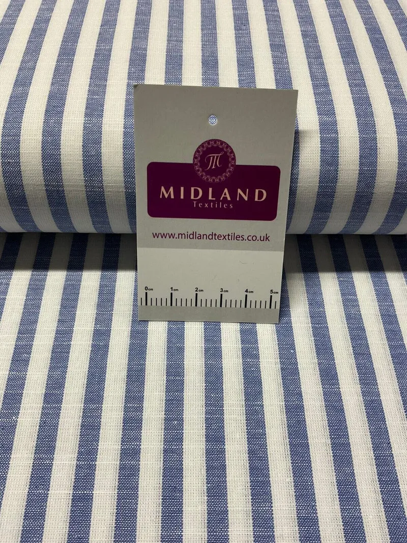 Blue Cotton Yarn Dyed Stipped stripe Dress Fabric M1877