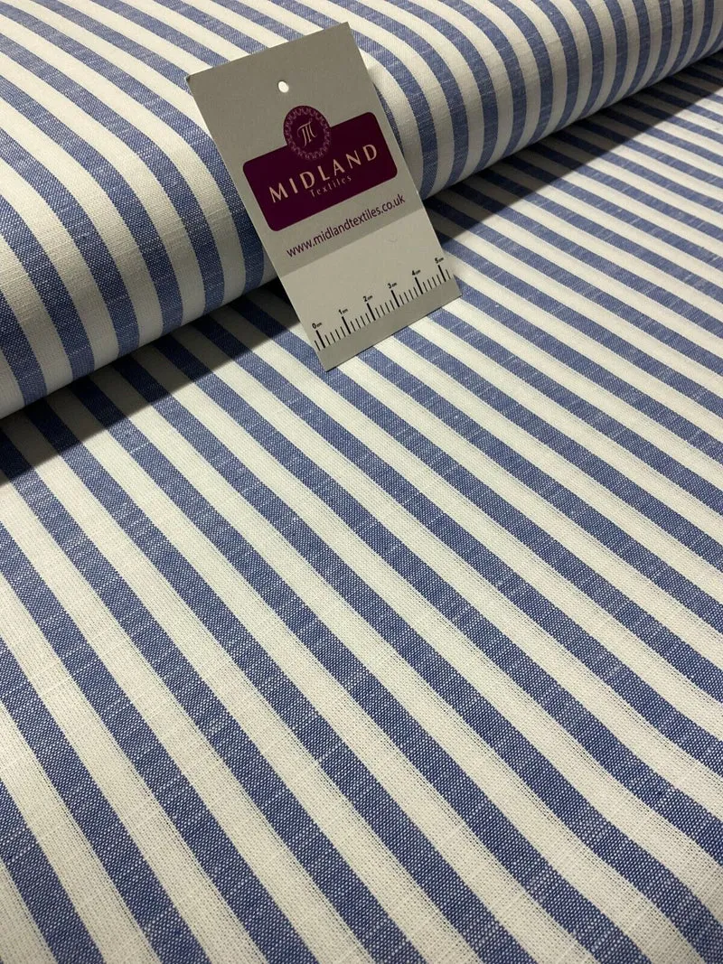 Blue Cotton Yarn Dyed Stipped stripe Dress Fabric M1877