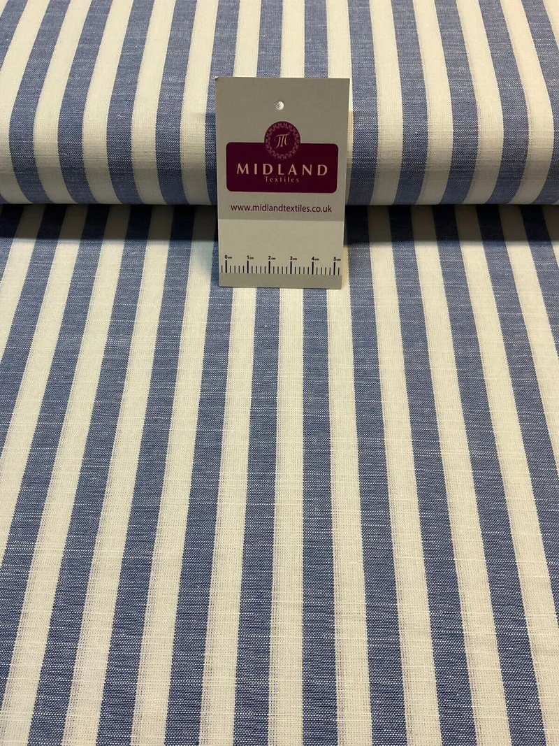 Blue Cotton Yarn Dyed Stipped stripe Dress Fabric M1877