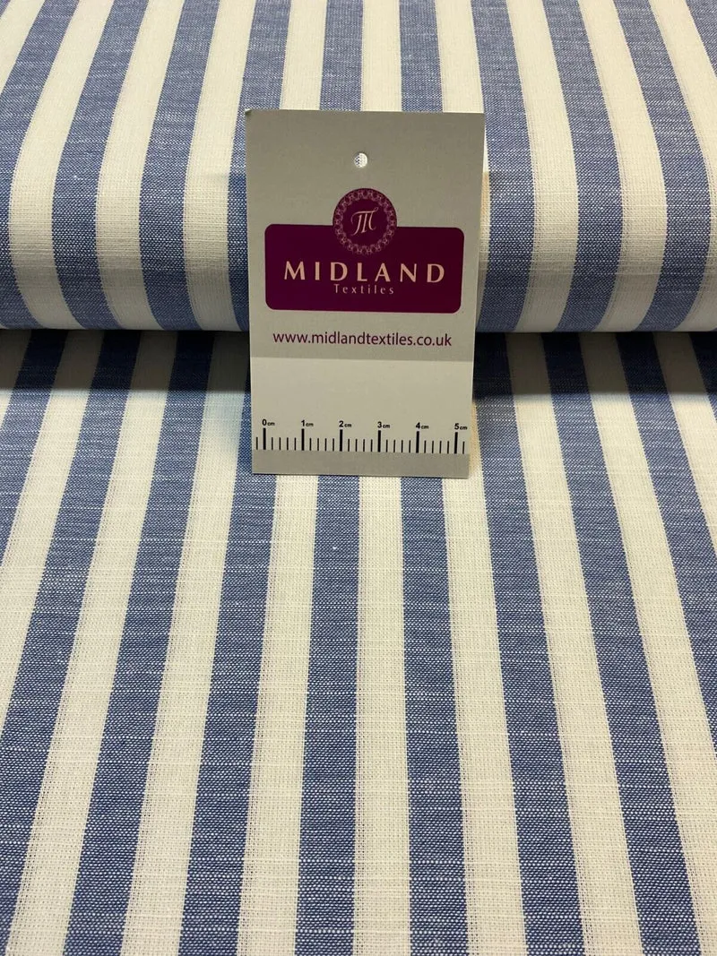 Blue Cotton Yarn Dyed Stipped stripe Dress Fabric M1877