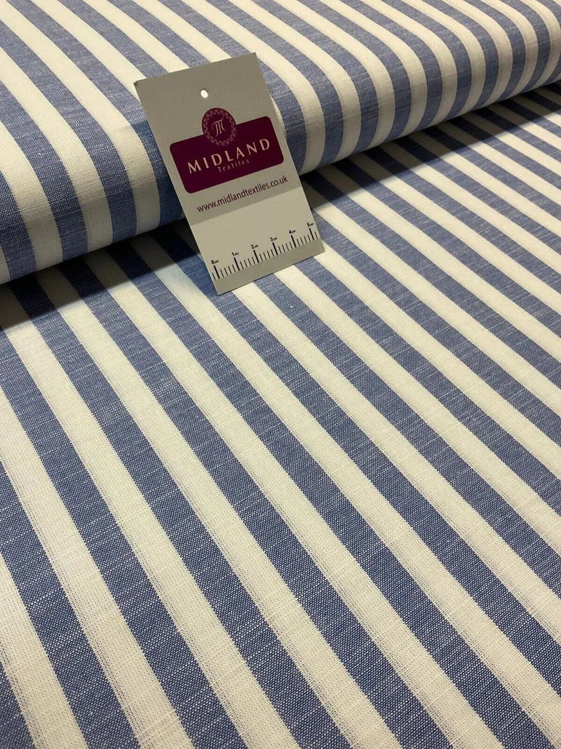 Blue Cotton Yarn Dyed Stipped stripe Dress Fabric M1877