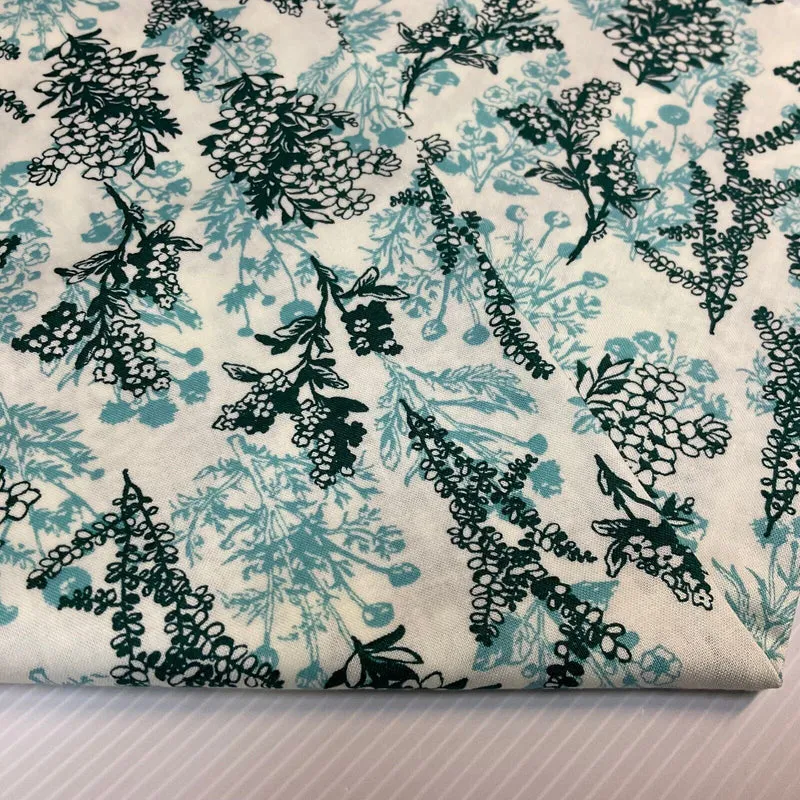 Floral Autumn Leaves Stof Crafting 100% Cotton Fabric Sold by Metre M1927