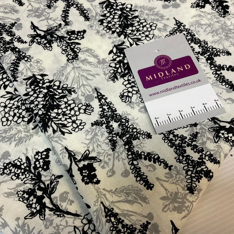 Floral Autumn Leaves Stof Crafting 100% Cotton Fabric Sold by Metre M1927