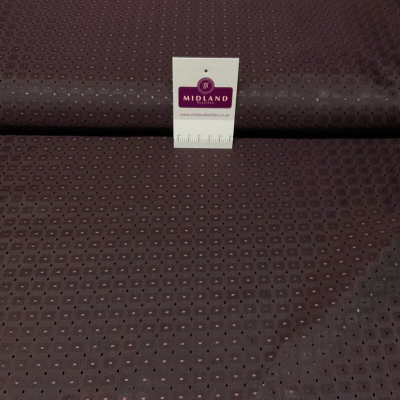 Dark Plum Dobby Italian Fancy viscose acetate lining luxurious Fabric M1866-1
