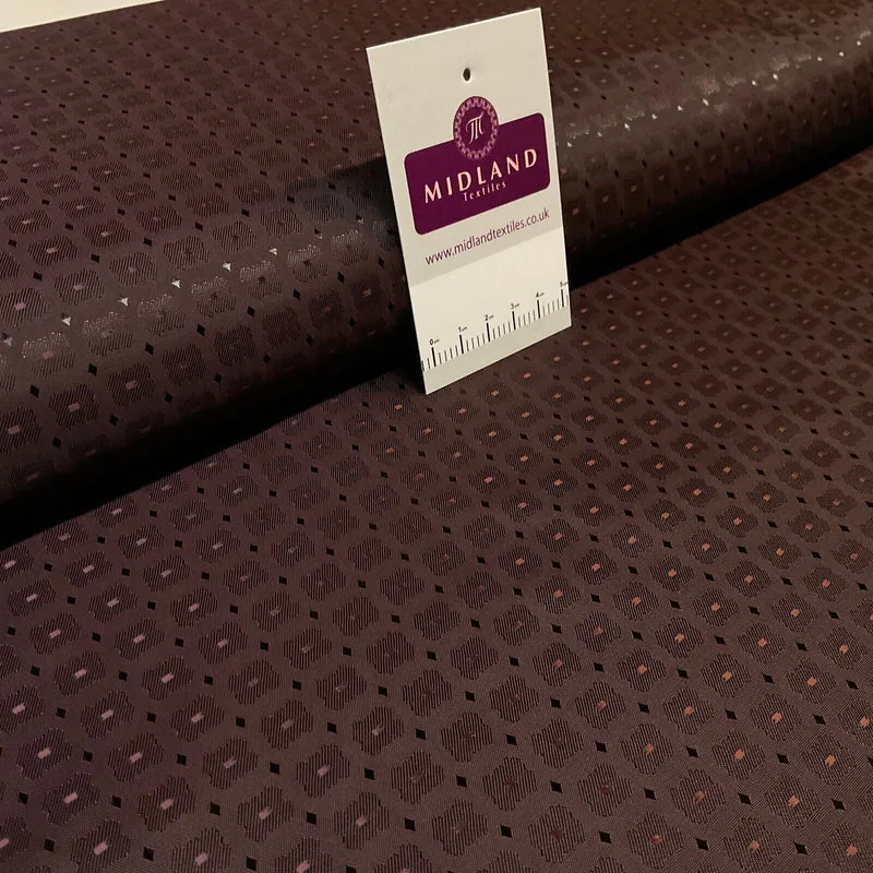 Dark Plum Dobby Italian Fancy viscose acetate lining luxurious Fabric M1866-1