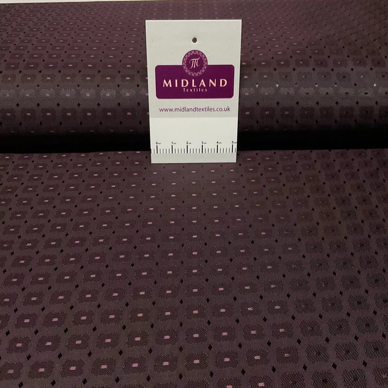 Dark Plum Dobby Italian Fancy viscose acetate lining luxurious Fabric M1866-1