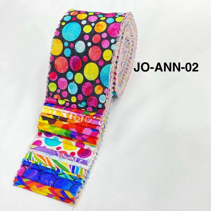 Jelly Roll Fabric Strips - 20 Pieces, 10 Designs - 2.5 Inch x 42 Inch (Approx.) Fabric M1983