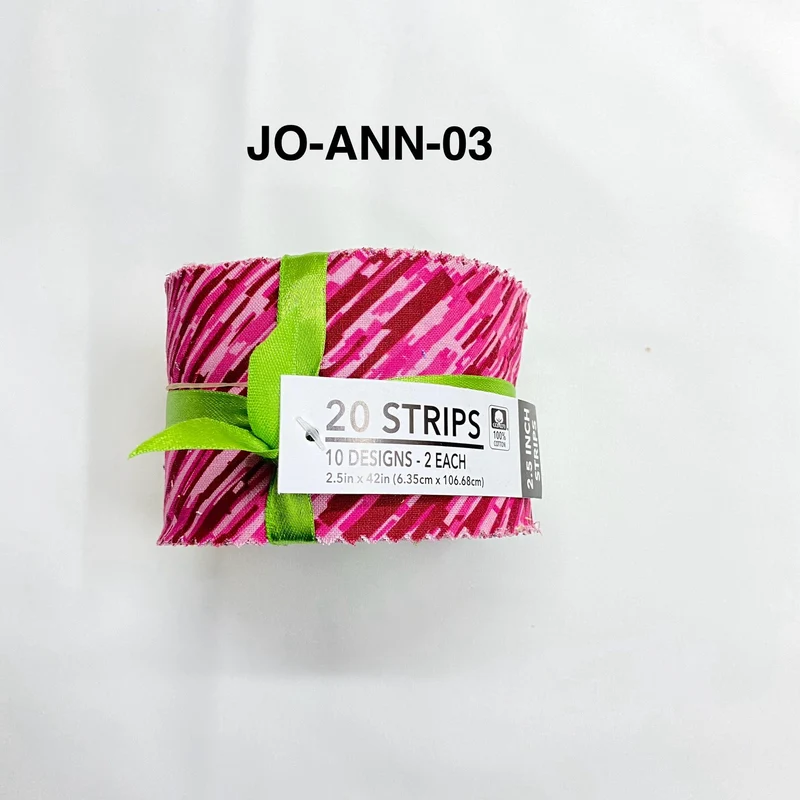 Jelly Roll Fabric Strips - 20 Pieces, 10 Designs - 2.5 Inch x 42 Inch (Approx.) Fabric M1983