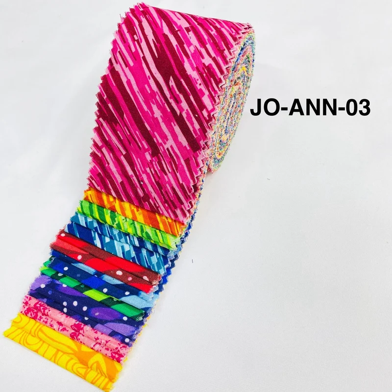 Jelly Roll Fabric Strips - 20 Pieces, 10 Designs - 2.5 Inch x 42 Inch (Approx.) Fabric M1983