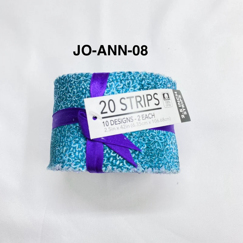 Jelly Roll Fabric Strips - 20 Pieces, 10 Designs - 2.5 Inch x 42 Inch (Approx.) Fabric M1983