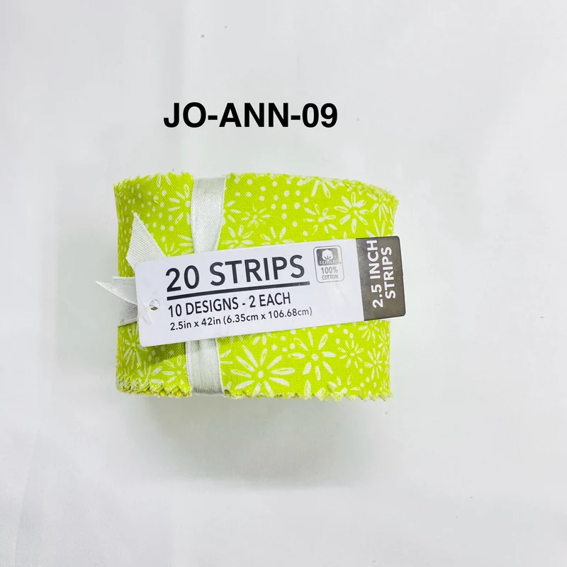 Jelly Roll Fabric Strips - 20 Pieces, 10 Designs - 2.5 Inch x 42 Inch (Approx.) Fabric M1983