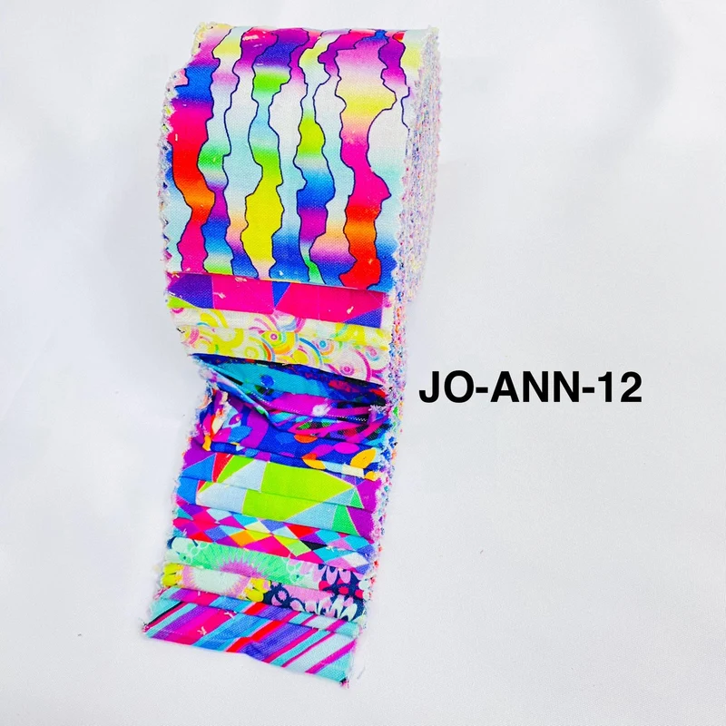 Jelly Roll Fabric Strips - 20 Pieces, 10 Designs - 2.5 Inch x 42 Inch (Approx.) Fabric M1983