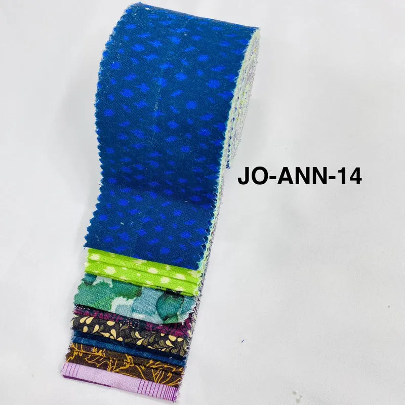 Jelly Roll Fabric Strips - 20 Pieces, 10 Designs - 2.5 Inch x 42 Inch (Approx.) Fabric M1983