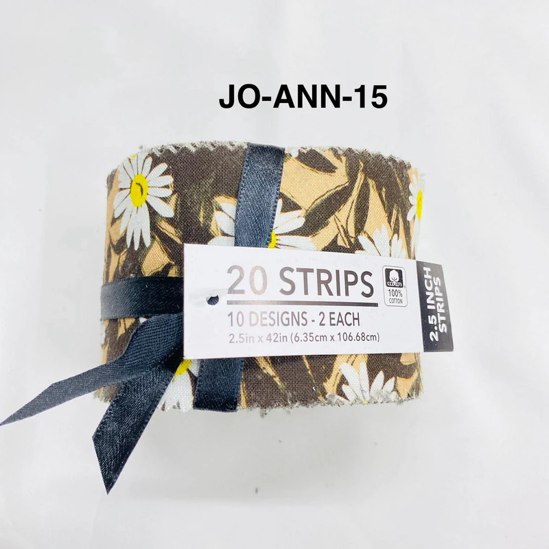 Jelly Roll Fabric Strips - 20 Pieces, 10 Designs - 2.5 Inch x 42 Inch (Approx.) Fabric M1983